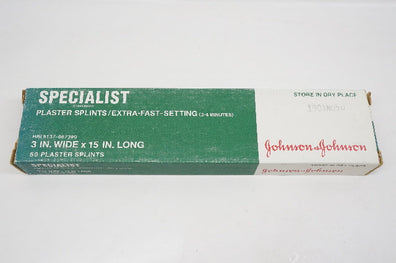 Johnson&Johnson 8137-007390 Plaster Splints 3inch Wide x 15inch - Box of 50